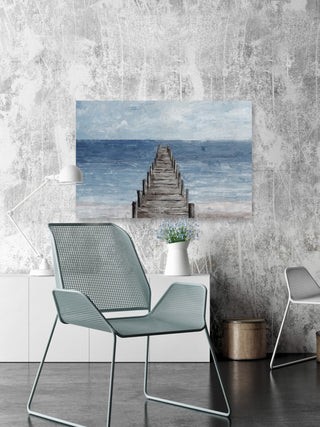 "Old Dock" Painting Print on Wrapped Canvas, 60x40