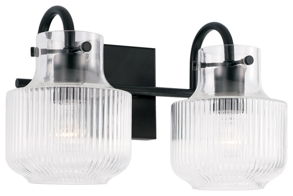 Capital Lighting 145121 Nyla 2 Light 15"W Bathroom Vanity Light - Matte Black