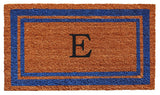 Blue Border 24"x36" Monogram Doormat, Letter E