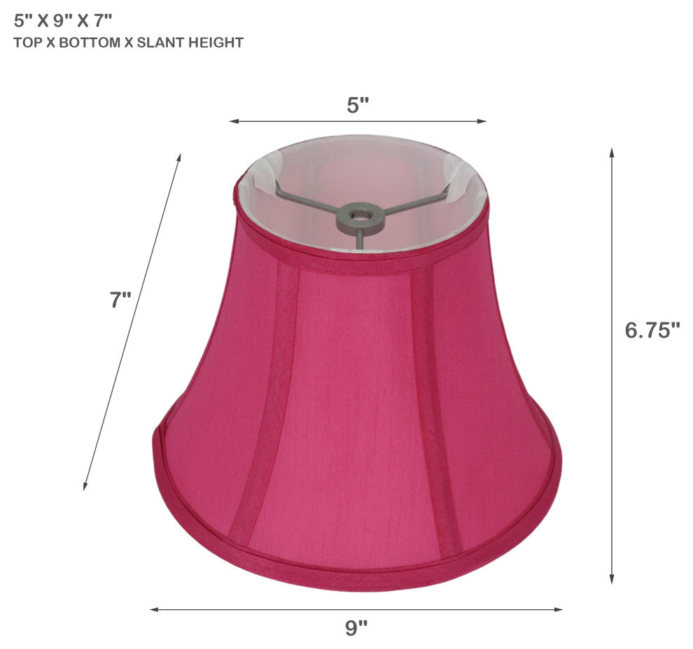 Bell Lamp Shade, 5x9x7", Fuchsia, Single