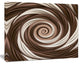 Chocolate and Milk Candy Spiral Design, Abstract Canvas Art Print, 20"x12"