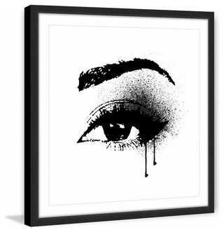 Marmont Hill, "Black Drip Eye" by Amanda Greenwood Framed Painting Print, 32x32