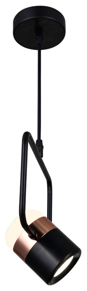 Moxie LED Down Mini Pendant With Black Finish