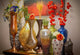 Amphora Nouveau Metal Floor Vase With Decorative Glass Mosaic Overlay