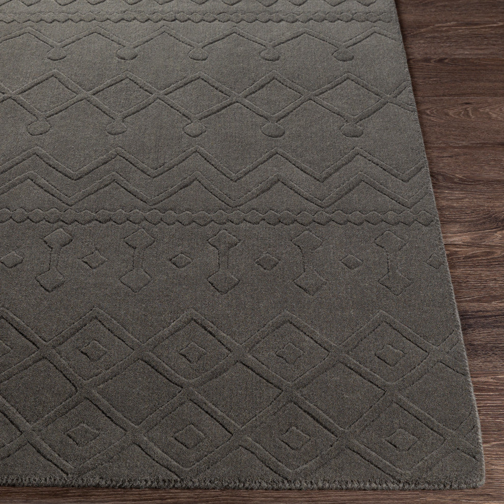 Surya Taraash TRH-2302 2'6"x8' Rug, Charcoal