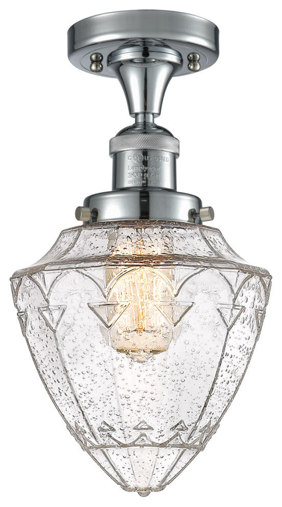 Innovations 517-1CH-PC-G664-7-LED 1 Light Semi-Flush Mount, Polished Chrome