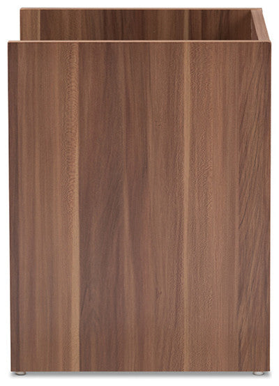 Vanda Modern Two-Tone Walnut and Black Wood 1-Drawer Nightstand