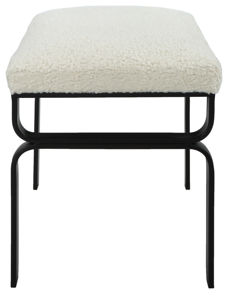 Uttermost 23749 Diverge 23"W Bench - Black / White