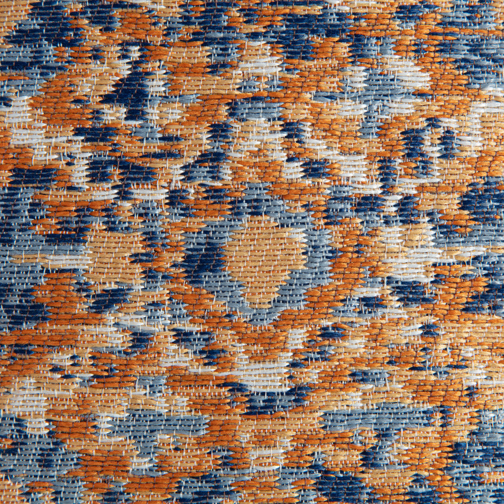 Tofino Orange 20" x 20" x 20" Multicolor Pouf