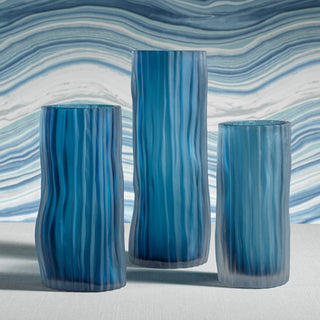Falko Powder Glass Vase, Small-10.25"
