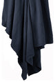 Cotton Knit Throw Blanket, 50"x60", Navy, 1 Piece