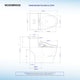 WoodBridge Luxury Elongated One Piece Toilet With Advanced Bidet Seat