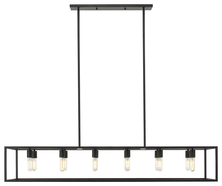 Cobar 12-Light Matte Black Island Pendant
