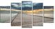 "Beach Sunset in Koh Samui Thailand" Sea Bridge Wall Artwork, 5 Panels, 60"x32"