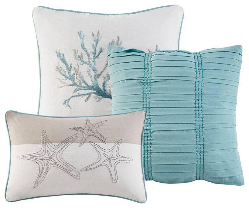 Madison Park Pebble Beach Coastal 7-Piece Cotton Sateen Comforter Set