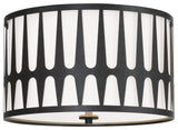 Crystorama Lighting Group ROY-800 Royston 3 Light 18"W Flush - Black