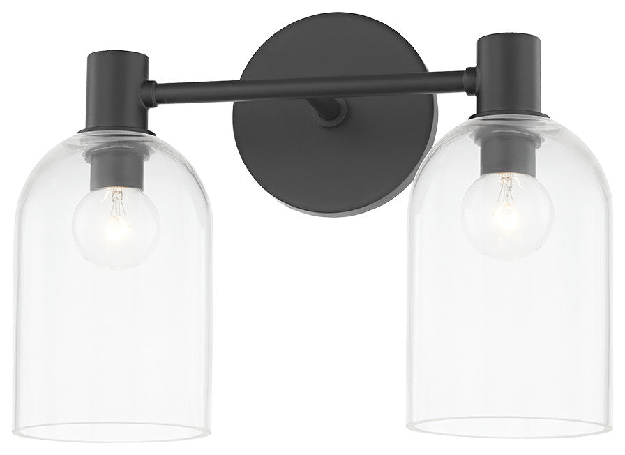 Paisley 2-Light Bath Sconce Soft Black
