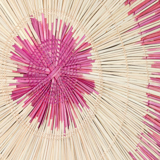 Global Crafts Sun Circle Wall Decor, Artisan Crafted, Malawi, Pink Burst