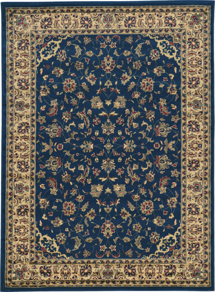 Radici Castello 953 Rug, Navy, 6'7" X 9'6"