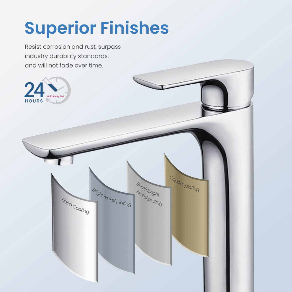 Tender-T Single Handle Bathroom Vessel Sink Faucet, Chrome