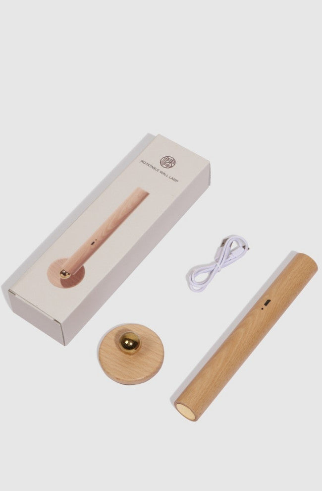 Minimalistic Wooden Wall Lamp in Nordic Style for Living Room, Bedroom