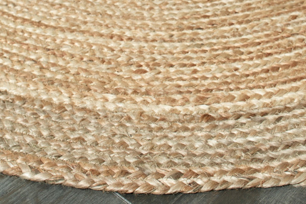 9' Natural Toned Oval Shaped Area Rug