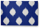 Ikat Lattice Soft Chenille Area Rug, Royal, 2'x3'
