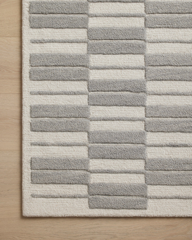 Chris Loves Julia x Loloi Bradley Ivory / Grey 7'-9" x 9'-9" Area Rug