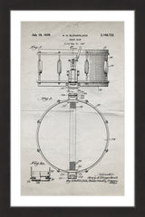 "Snare Drum 1939 Old Paper" Framed Painting Print