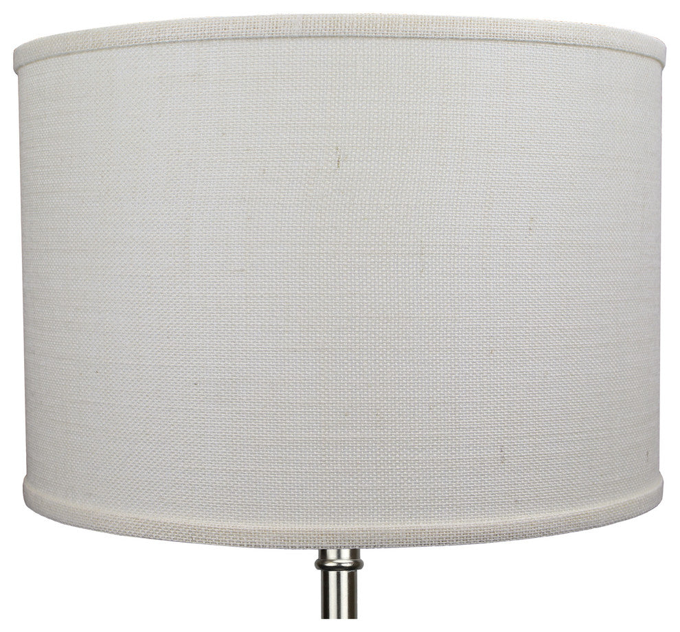 Fenchel Shades 16"x16"x11" Spider Attachment Drum Lamp Shade, Burlap Off W
