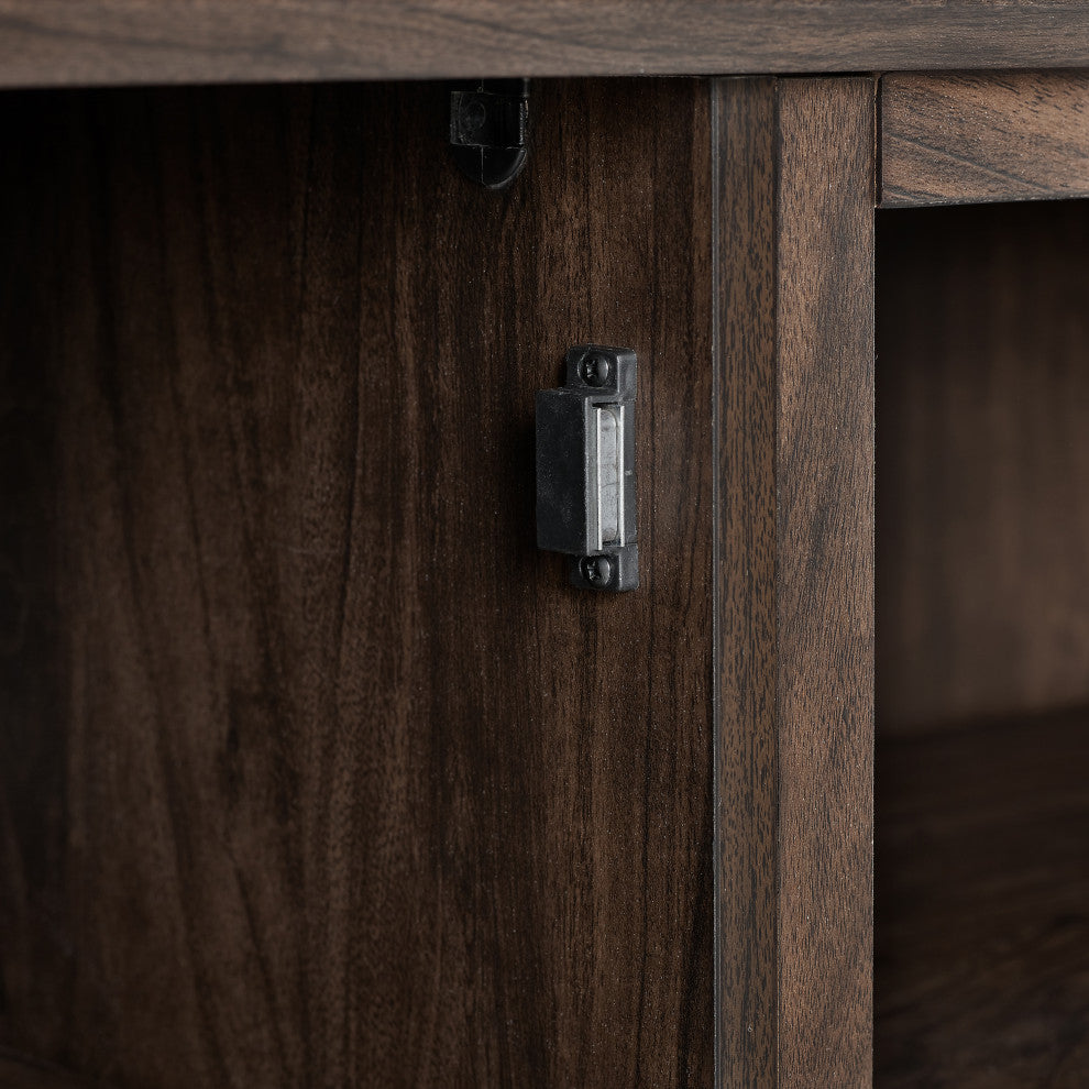 Camden 58" Corner TV Stand Dark Walnut