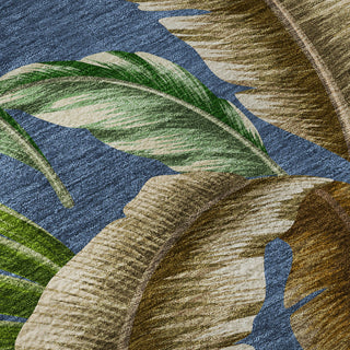 Addison Premium Washable Mayfield AMF196 Blue 1'8" x 2'6" Rug