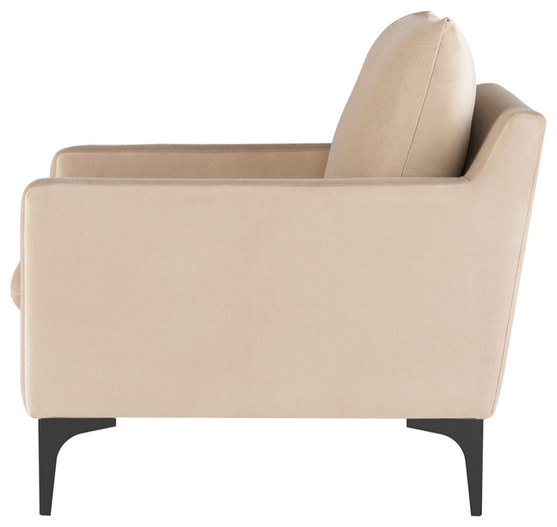 Anders Nude Fabric Single Seat Sofa, HGSC572