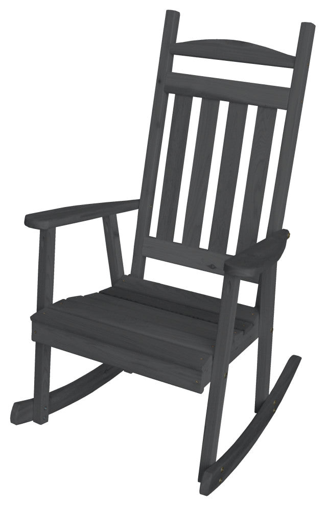 Cedar Classic Porch Rocker, Charcoal Stain