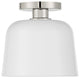 Savoy House Meridian 1-Light Ceiling Light M60067WHPN, White With Nickel