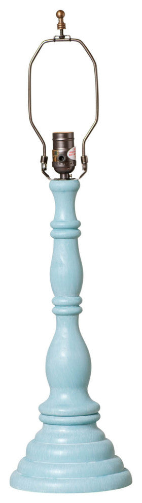 Irvins Country Tinware Davenport Lamp Base in Misty Blue