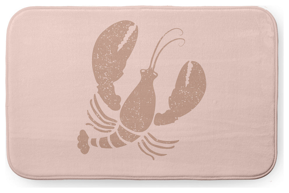 34" x 21" Lobster Bathmat, Mauve