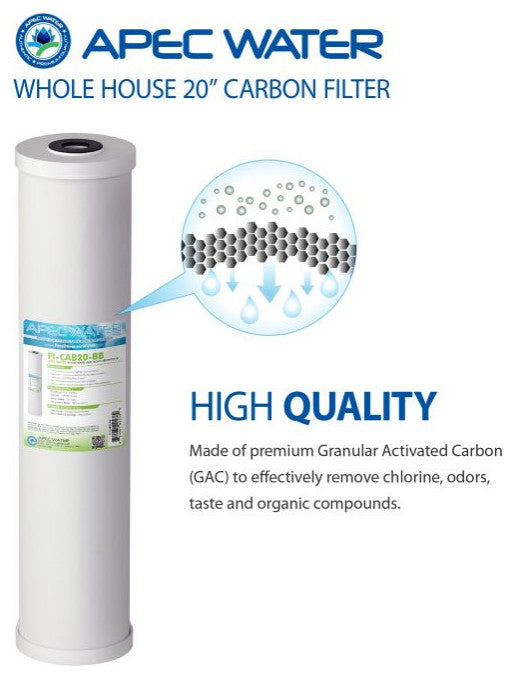 APEC 20" BB Whole House All Purpose Carbon Water Filter System