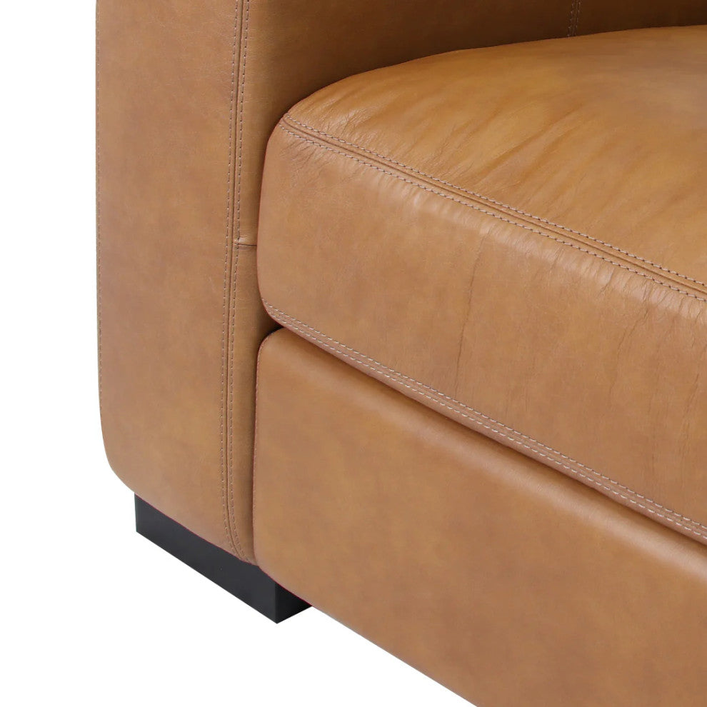 Argento Leather Arm Chair Tan