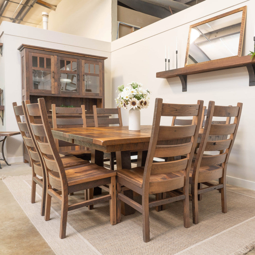 Thornwood Square Reclaimed Barnwood Dining Table, Natural, 72"x72", None