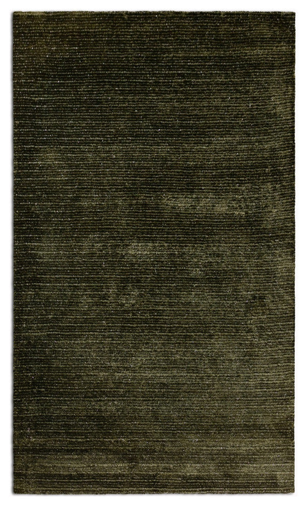 5" x 7" Seaweed Green Modern Shimmery Area Rug