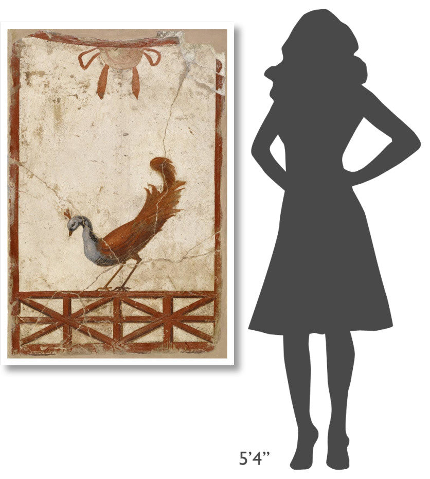 "Wall Fragment with a Peacock" Print 1st Century Roman Artisan, 34"x50"