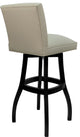 Swivel Wood Counter, Bar or Extra Tall Stool - Sommerville on S-Base, Ocean Beige Vinyl - Black, 34"