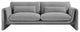 Stylus Boucle Fabric Upholstered Sofa, Grey