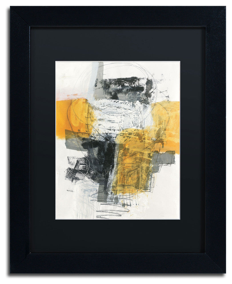 'Action I' Matted Framed Canvas Art by Jane Davies