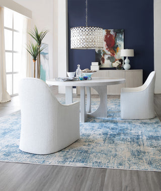 Misty Gray Apostrophe Round Dining Table