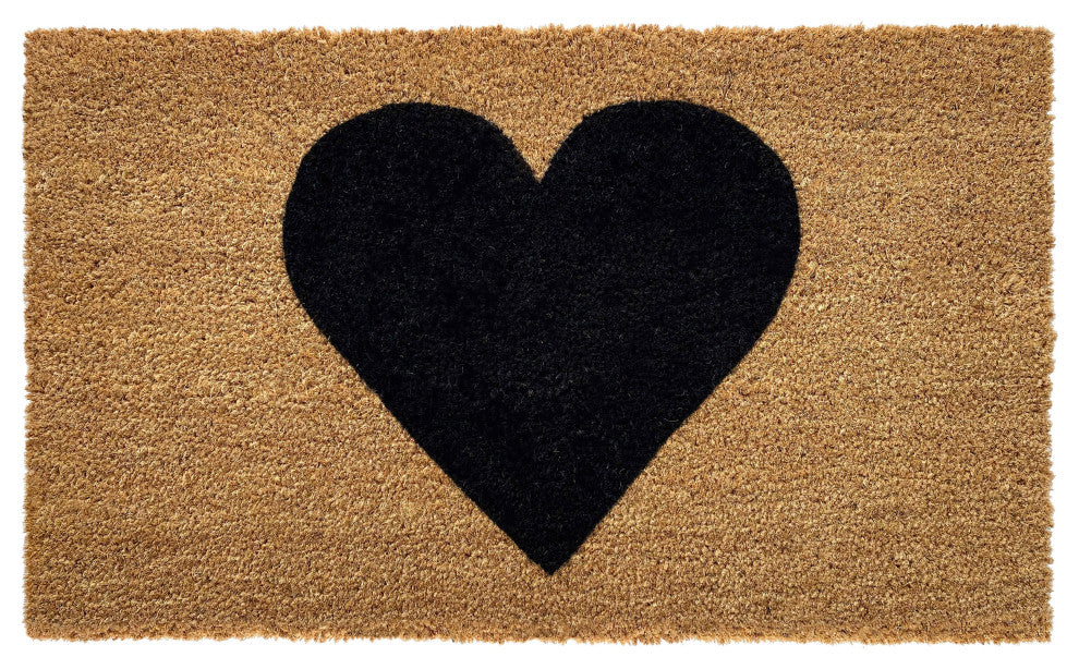 Calloway Mills Black Heart Doormat, 24" X 36"