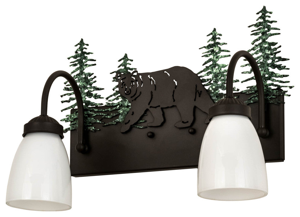 16 Wide Lone Bear 2 Light Vanity