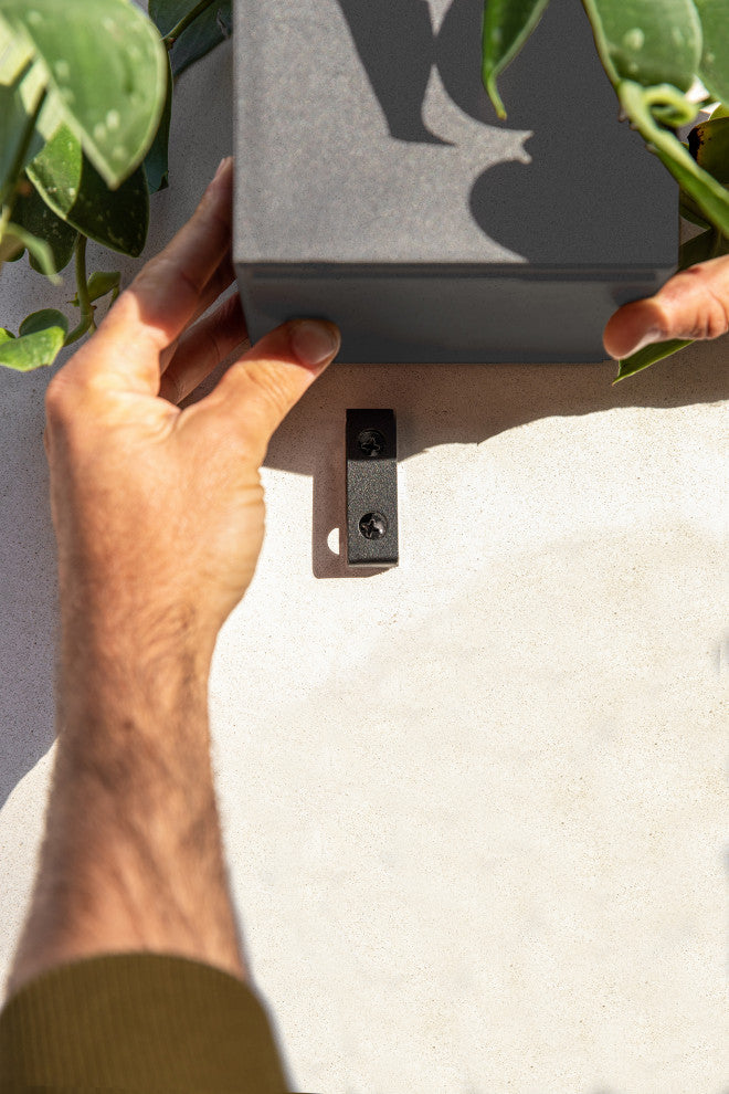 Veadek Geo Series Hanging 5" Planter, Grey, 5", 1 Pack