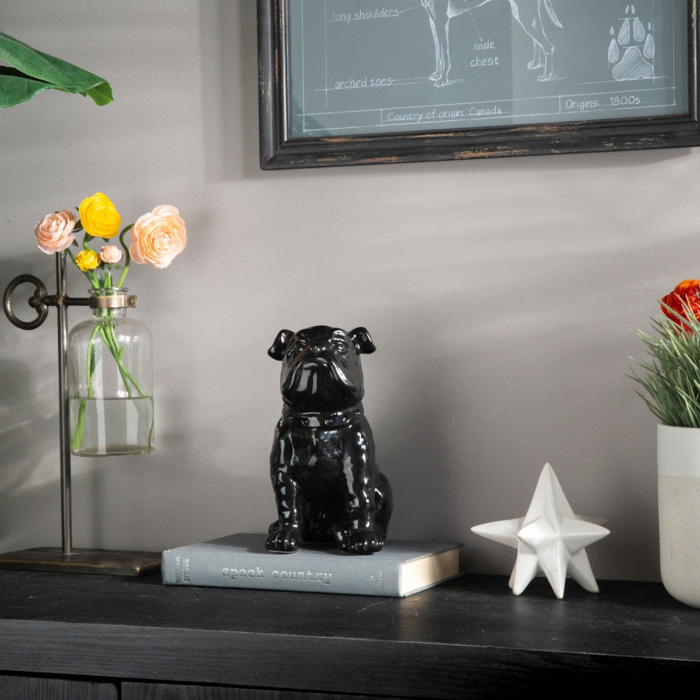 Ceramic Figurine, Gloss Black